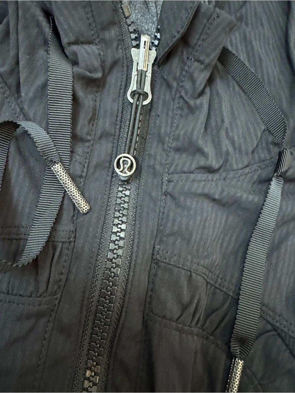 Lululemon Dance Studio Jacket Black Grey Reversible Hoodie Zip Up